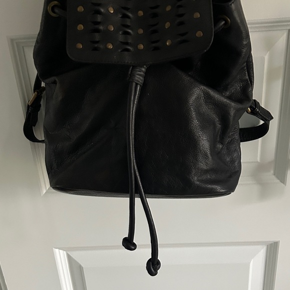 Frye black leather backpack crossbody‎ - Picture 3 of 12